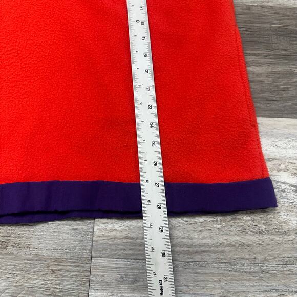 Vintage 90s Gap Arctic Light Fleece Red Purple Mens L 1/2 Zip Mock Neck Pullover - Picture 7 of 8